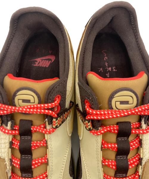 NIKE（ナイキ）NIKE (ナイキ) Travis Scott (トラヴィススコット) NIKE AIR MAX 1/CJ アイボリー×ブラウン サイズ:US 9 未使用品の古着・服飾アイテム