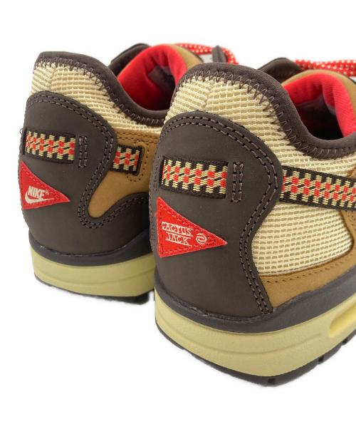 NIKE（ナイキ）NIKE (ナイキ) Travis Scott (トラヴィススコット) NIKE AIR MAX 1/CJ アイボリー×ブラウン サイズ:US 9 未使用品の古着・服飾アイテム