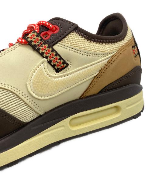 NIKE（ナイキ）NIKE (ナイキ) Travis Scott (トラヴィススコット) NIKE AIR MAX 1/CJ アイボリー×ブラウン サイズ:US 9 未使用品の古着・服飾アイテム
