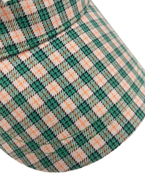 MIU MIU（ミュウミュウ）MIU MIU (ミュウミュウ) MIUMIU ベースボールキャップ グリーン×オレンジ サイズ:Mの古着・服飾アイテム