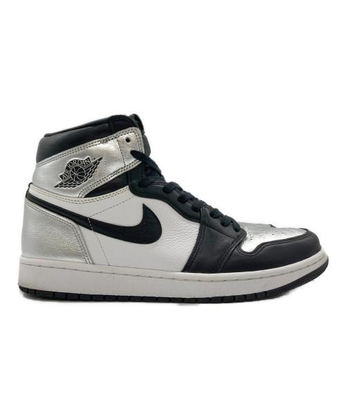 NIKE（ナイキ）NIKE (ナイキ) WMNS AIR JORDAN 1 HIGH OG ブラック×ホワイト×シルバー サイズ:US 10の古着・服飾アイテム