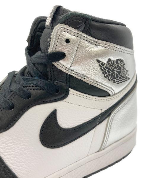 NIKE（ナイキ）NIKE (ナイキ) WMNS AIR JORDAN 1 HIGH OG ブラック×ホワイト×シルバー サイズ:US 10の古着・服飾アイテム