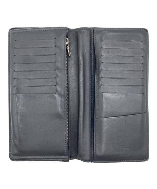 LOUIS VUITTON（ルイ ヴィトン）LOUIS VUITTON (ルイ ヴィトン) LOUIS VUITTON ポルトフォイユ･ブラザ 長財布 ブラック×ネイビーの古着・服飾アイテム
