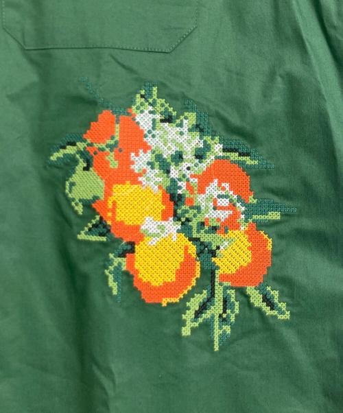 HUF（ハフ）HUF (ハフ) HUF X MIDNIGHT ORGANIC POMONA WORK SHIRT グリーン サイズ:Mの古着・服飾アイテム