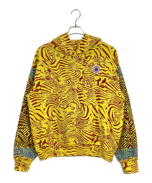 RED HOT CHILI PEPPERS（レッドホットチリペッパーズ）RED HOT CHILI PEPPERS (レッドホットチリペッパーズ) Michael Rios Special Artist Hoodie レッド×イエロー サイズ:Mの古着・服飾アイテム