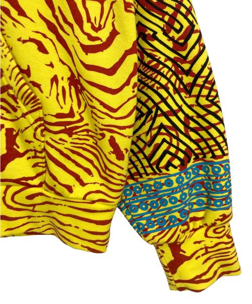 RED HOT CHILI PEPPERS（レッドホットチリペッパーズ）RED HOT CHILI PEPPERS (レッドホットチリペッパーズ) Michael Rios Special Artist Hoodie レッド×イエロー サイズ:Mの古着・服飾アイテム