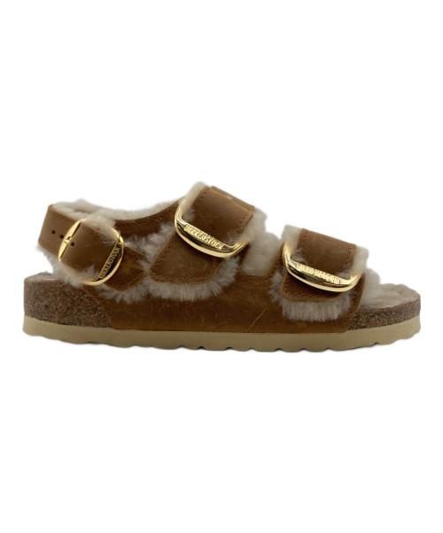 BIRKENSTOCK（ビルケンシュトック）BIRKENSTOCK (ビルケンシュトック) Arizona Big Buckle Shearling ブラウン サイズ:23の古着・服飾アイテム
