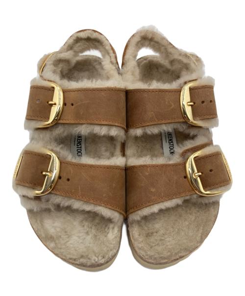 BIRKENSTOCK（ビルケンシュトック）BIRKENSTOCK (ビルケンシュトック) Arizona Big Buckle Shearling ブラウン サイズ:23の古着・服飾アイテム