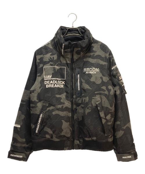 AVIREX（アヴィレックス）AVIREX (アヴィレックス) AVIREX フライトジャケット グレー×ブラック サイズ:Lの古着・服飾アイテム