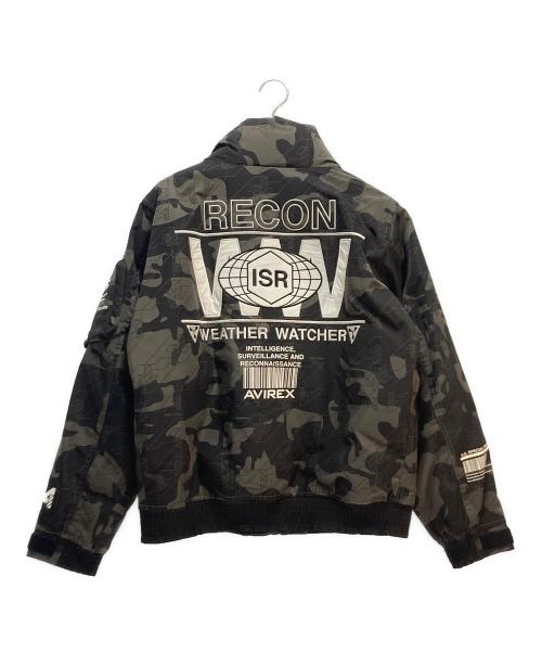 AVIREX（アヴィレックス）AVIREX (アヴィレックス) AVIREX フライトジャケット グレー×ブラック サイズ:Lの古着・服飾アイテム