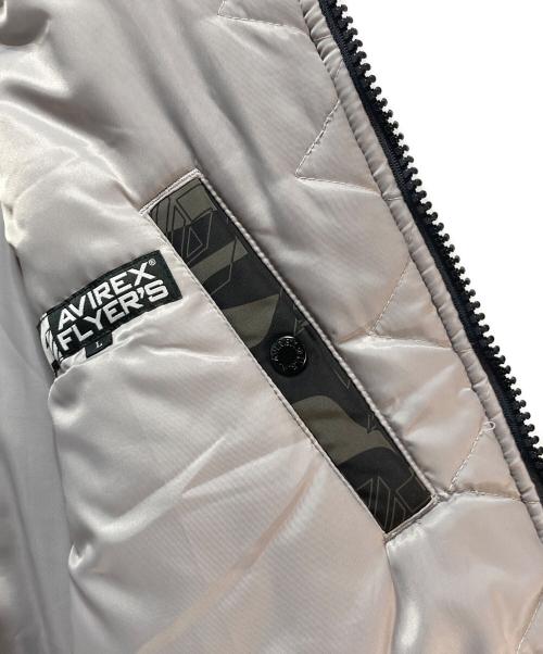 AVIREX（アヴィレックス）AVIREX (アヴィレックス) AVIREX フライトジャケット グレー×ブラック サイズ:Lの古着・服飾アイテム