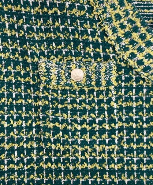 SHIPS（シップス）SHIPS (シップス) ニット ツイード Vネック ベスト グリーン サイズ:表記なしの古着・服飾アイテム