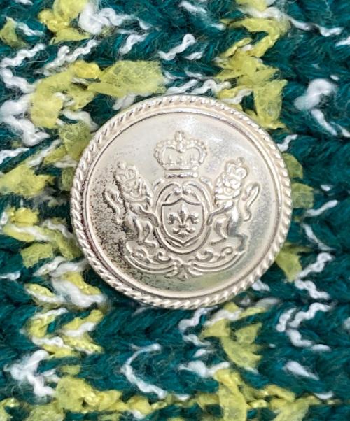 SHIPS（シップス）SHIPS (シップス) ニット ツイード Vネック ベスト グリーン サイズ:表記なしの古着・服飾アイテム