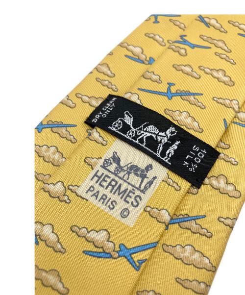 HERMES（エルメス）HERMES (エルメス) ネクタイ イエロー×ブルー サイズ:表記なしの古着・服飾アイテム