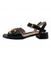 GUCCI (グッチ) GUCCI ホースビット付きサンダル ブラック×ベージュ サイズ:38：17000円