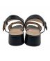 中古・古着 GUCCI (グッチ) GUCCI ホースビット付きサンダル ブラック×ベージュ サイズ:38：17000円
