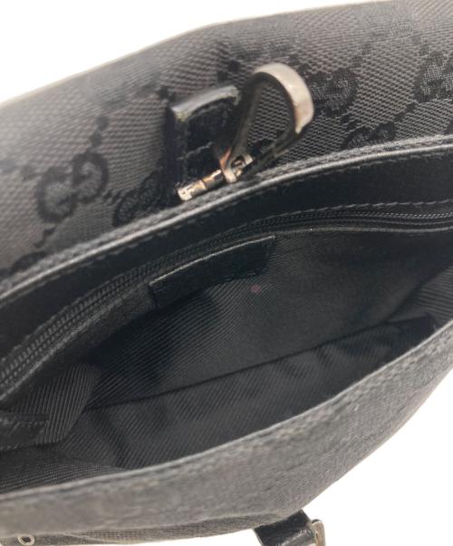 GUCCI（グッチ）GUCCI (グッチ) GUCCI GGキャンバス ウエストポーチ ブラックの古着・服飾アイテム