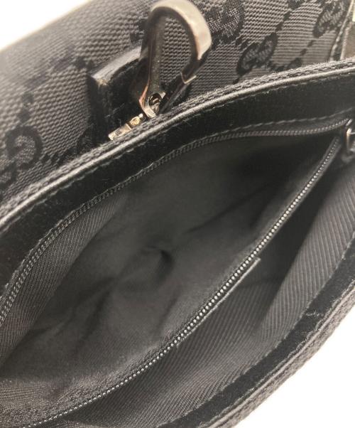 GUCCI（グッチ）GUCCI (グッチ) GUCCI GGキャンバス ウエストポーチ ブラックの古着・服飾アイテム