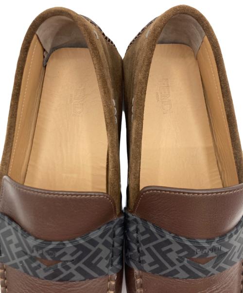 FENDI（フェンディ）FENDI (フェンディ) FENDI ドライビングシューズ ブラウン サイズ:7 1/2の古着・服飾アイテム