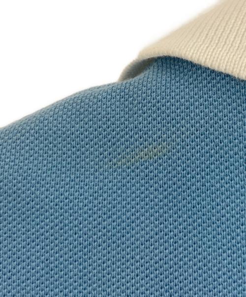 PRADA（プラダ）PRADA (プラダ) PRADA (プラダ) ポロシャツ スカイブルー×ホワイト サイズ:Lの古着・服飾アイテム