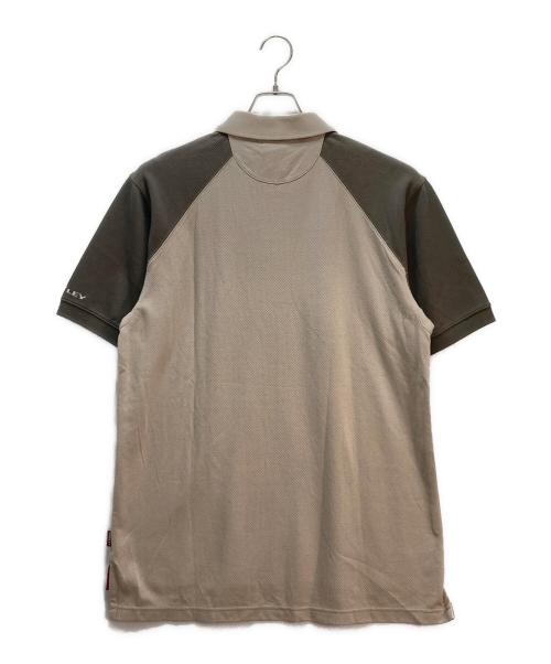 OAKLEY（オークリー）OAKLEY (オークリー) OAKLEY ギザロゴ ポロシャツ ベージュ×グレー サイズ:Lの古着・服飾アイテム