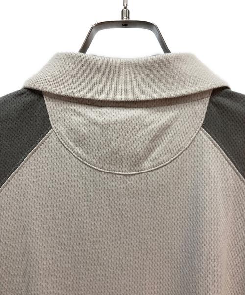 OAKLEY（オークリー）OAKLEY (オークリー) OAKLEY ギザロゴ ポロシャツ ベージュ×グレー サイズ:Lの古着・服飾アイテム