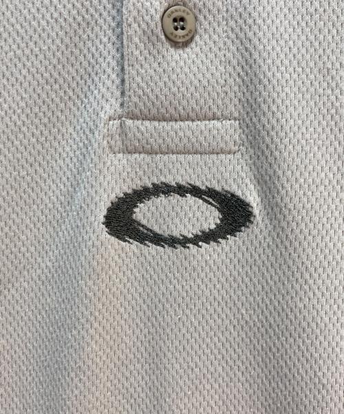 OAKLEY（オークリー）OAKLEY (オークリー) OAKLEY ギザロゴ ポロシャツ ベージュ×グレー サイズ:Lの古着・服飾アイテム