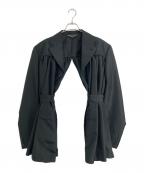 COMME des GARCONS HOMME PLUSコムデギャルソンオムプリュス）の古着「COMME des GARCONS HOMME PLUS (コムデギャルソンオムプリュス) カーテンプリーツジャケット」｜ブラック