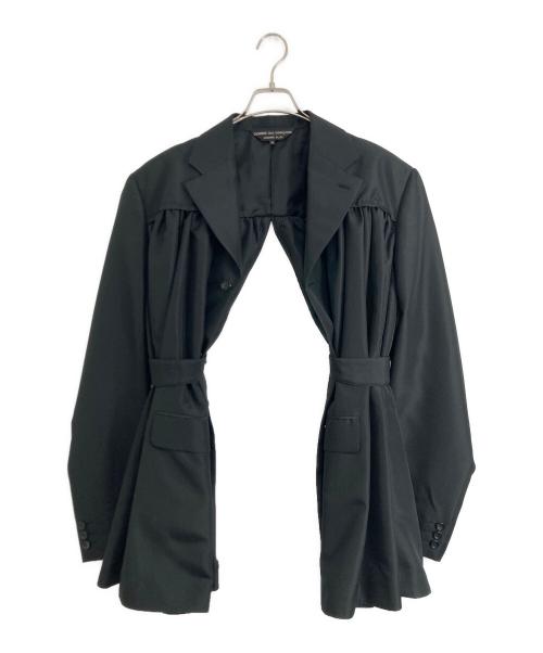 COMME des GARCONS HOMME PLUS（コムデギャルソンオムプリュス）COMME des GARCONS HOMME PLUS (コムデギャルソンオムプリュス) COMME des GARCONS HOMME PLUS (コムデギャルソンオムプリュス) カーテンプリーツジャケット ブラック サイズ:Mの古着・服飾アイテム