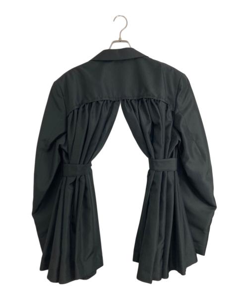 COMME des GARCONS HOMME PLUS（コムデギャルソンオムプリュス）COMME des GARCONS HOMME PLUS (コムデギャルソンオムプリュス) COMME des GARCONS HOMME PLUS (コムデギャルソンオムプリュス) カーテンプリーツジャケット ブラック サイズ:Mの古着・服飾アイテム
