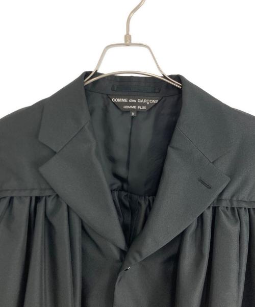 COMME des GARCONS HOMME PLUS（コムデギャルソンオムプリュス）COMME des GARCONS HOMME PLUS (コムデギャルソンオムプリュス) COMME des GARCONS HOMME PLUS (コムデギャルソンオムプリュス) カーテンプリーツジャケット ブラック サイズ:Mの古着・服飾アイテム