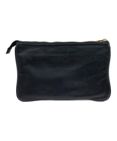 COMME des GARCONS（コムデギャルソン）COMME des GARCONS (コムデギャルソン) JUNYA WATANABE COMME des GARCONS スタッズクラッチバッグ ブラック×ゴールドの古着・服飾アイテム