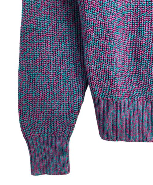 SUPREME（シュプリーム）SUPREME (シュプリーム) SUPREME Melange Rib Knit Sweater パープル×グリーン サイズ:Sの古着・服飾アイテム