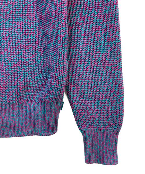 SUPREME（シュプリーム）SUPREME (シュプリーム) SUPREME Melange Rib Knit Sweater パープル×グリーン サイズ:Sの古着・服飾アイテム