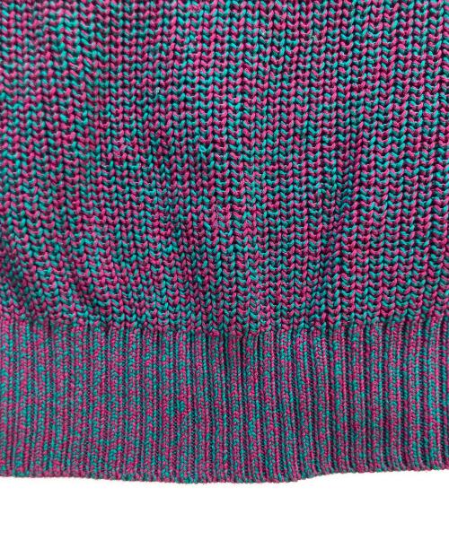 SUPREME（シュプリーム）SUPREME (シュプリーム) SUPREME Melange Rib Knit Sweater パープル×グリーン サイズ:Sの古着・服飾アイテム