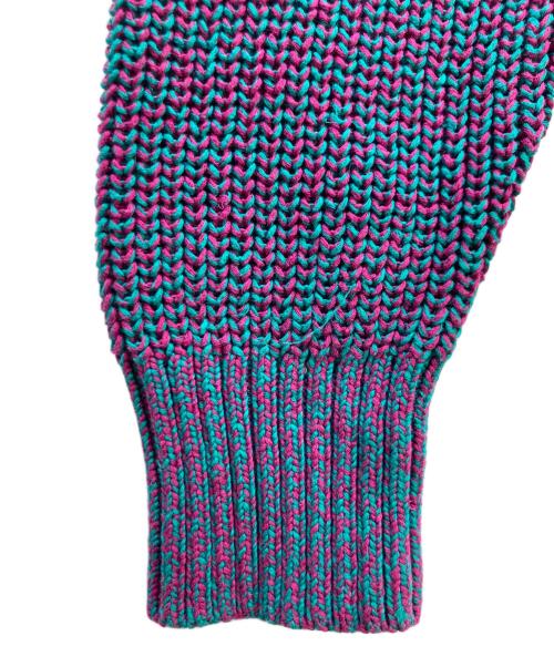 SUPREME（シュプリーム）SUPREME (シュプリーム) SUPREME Melange Rib Knit Sweater パープル×グリーン サイズ:Sの古着・服飾アイテム