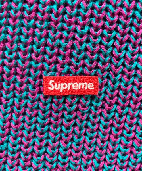 SUPREME（シュプリーム）SUPREME (シュプリーム) SUPREME Melange Rib Knit Sweater パープル×グリーン サイズ:Sの古着・服飾アイテム