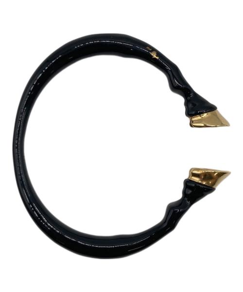BURBERRY（バーバリー）BURBERRY (バーバリー) BURBERRY(バーバリー) バングル ブラック×ゴールドの古着・服飾アイテム