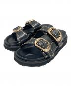 MOHIモヒ）の古着「MOHI スタッズサンダル」｜ブラック