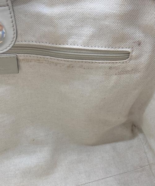 GUCCI（グッチ）GUCCI (グッチ) GUCCI（グッチ）グッチシマ ハンドバッグ ホワイト×ベージュの古着・服飾アイテム