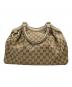 GUCCI（グッチ）の古着「GUCCI（グッチ）グッチシマ ハンドバッグ」｜ホワイト×ベージュ