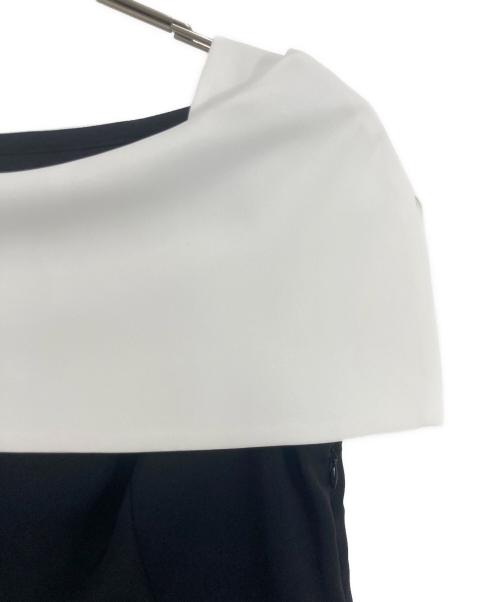 Apuweiser-riche（アプワイザーリッシェ）Apuweiser-riche (アプワイザーリッシェ) アシメオフネックブラウス ブラック×ホワイト サイズ:1の古着・服飾アイテム