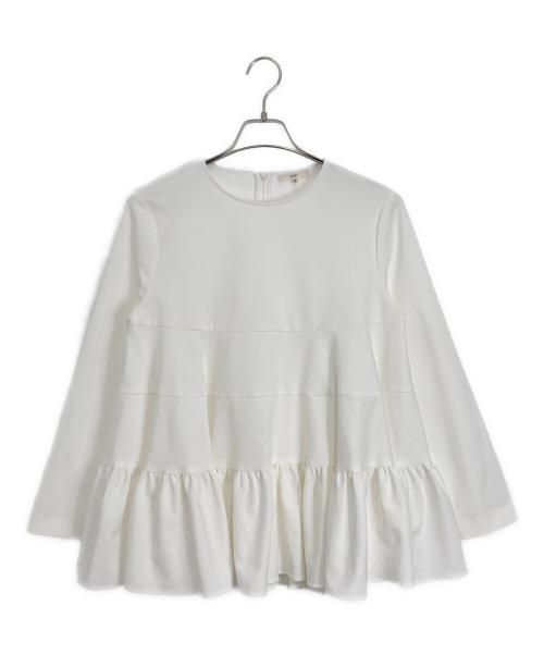 YORI（ヨリ）YORI (ヨリ) ティアードストレッチブラウス ホワイト サイズ:36の古着・服飾アイテム