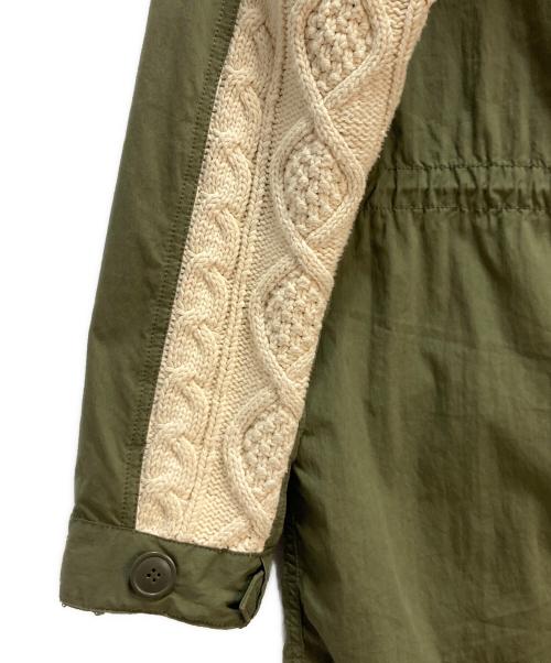 ALPHA（アルファ）ALPHA (アルファ) GOODENOUGH ALPHA × GOODENOUGH ライナー付きモッズコート オリーブ×ホワイト サイズ:Lの古着・服飾アイテム