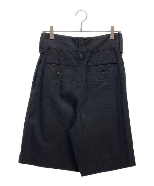 MARGARET HOWELL（マーガレットハウエル）MARGARET HOWELL (マーガレットハウエル) リネンコットンツイルハーフパンツ ブラック サイズ:1の古着・服飾アイテム