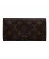 LOUIS VUITTON (ルイ ヴィトン) ポルトフォイユ3 カクトクレディ 札入れ ブラウン：10000円