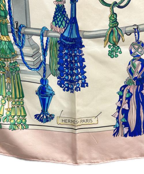 HERMES（エルメス）HERMES (エルメス) HERMES（エルメス）シルクスカーフ ピンク×グリーンの古着・服飾アイテム