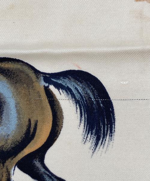 HERMES（エルメス）HERMES (エルメス) HERMES（エルメス）シルクスカーフ グリーン×アイボリーの古着・服飾アイテム