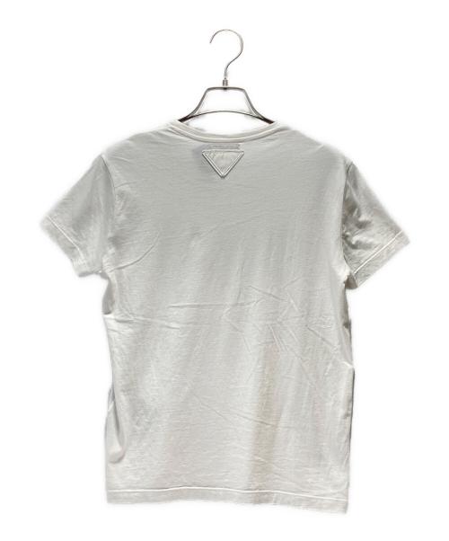 PRADA（プラダ）PRADA (プラダ) バックトライアングルTシャツ ホワイト サイズ:Mの古着・服飾アイテム