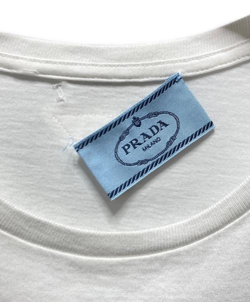 PRADA（プラダ）PRADA (プラダ) バックトライアングルTシャツ ホワイト サイズ:Mの古着・服飾アイテム